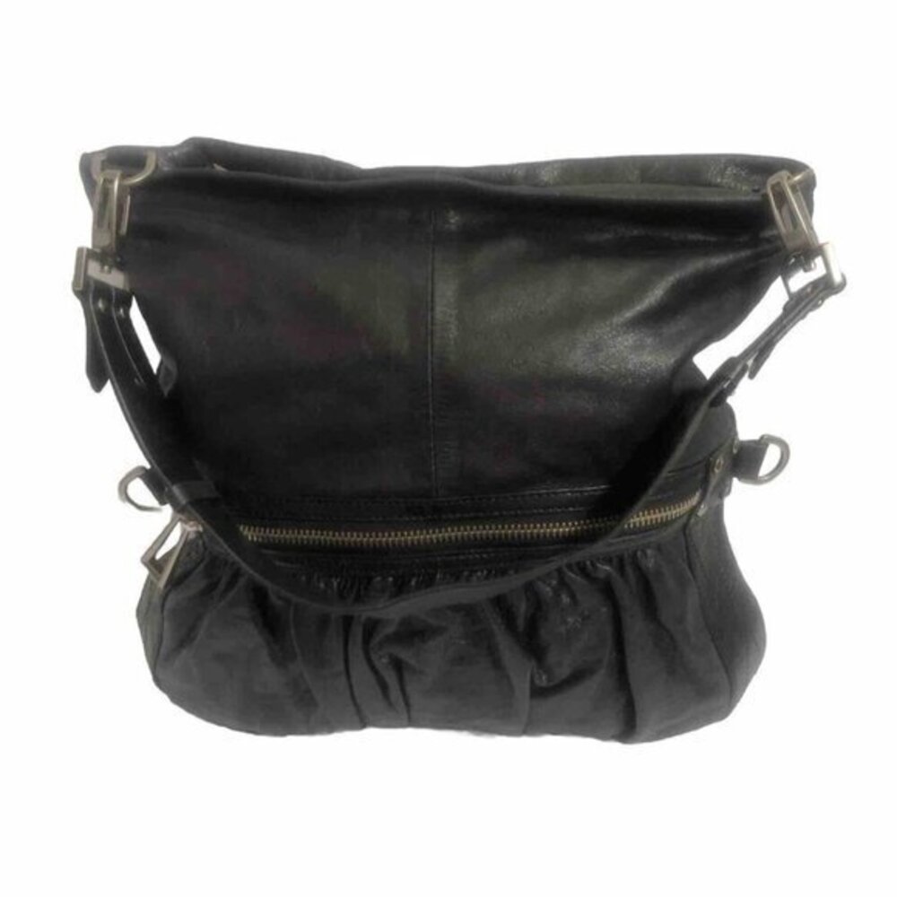 For All Man Kind Black Handbag Leather ShoulderBag Satchel